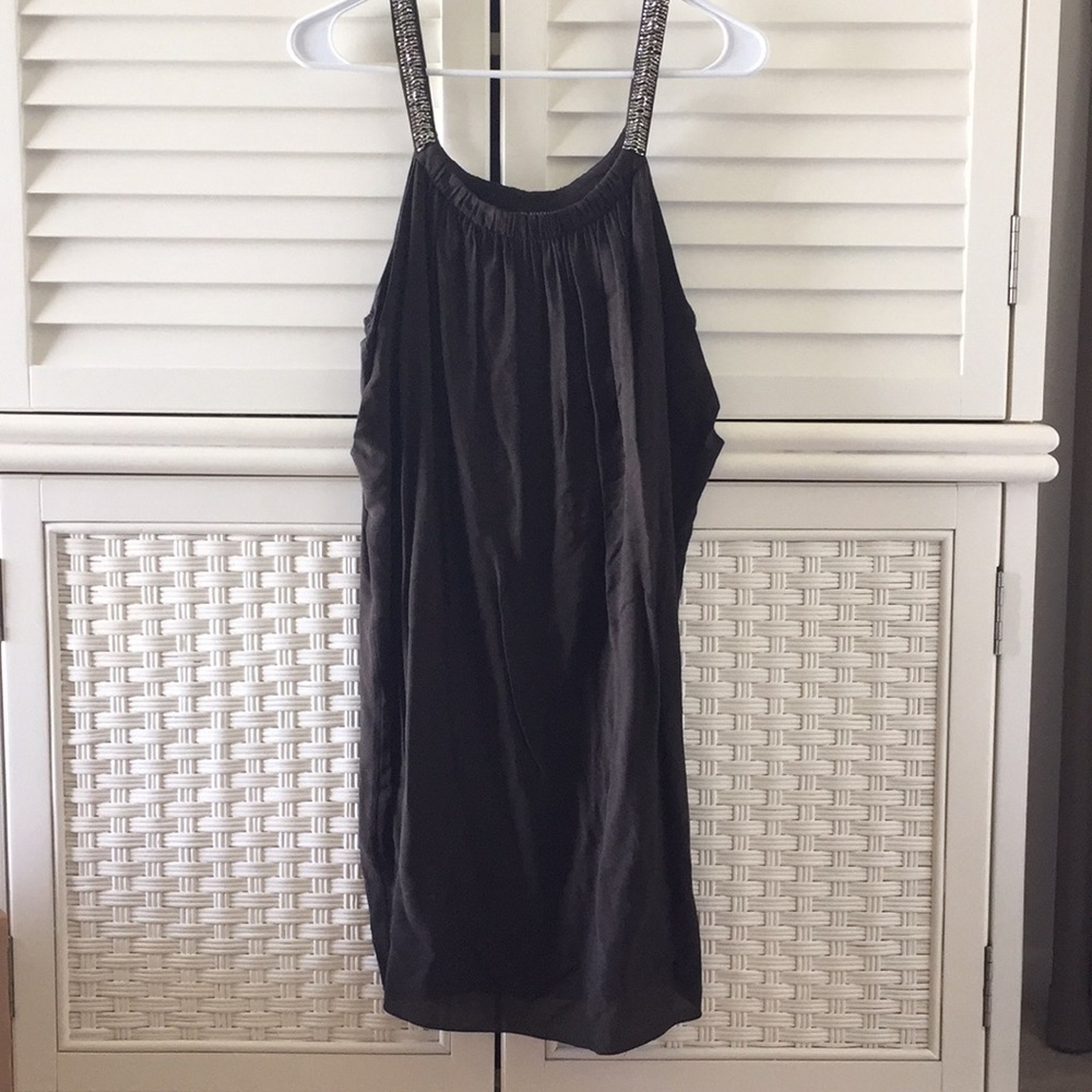 NEW Banana republic dress M gray beaded Cocktail